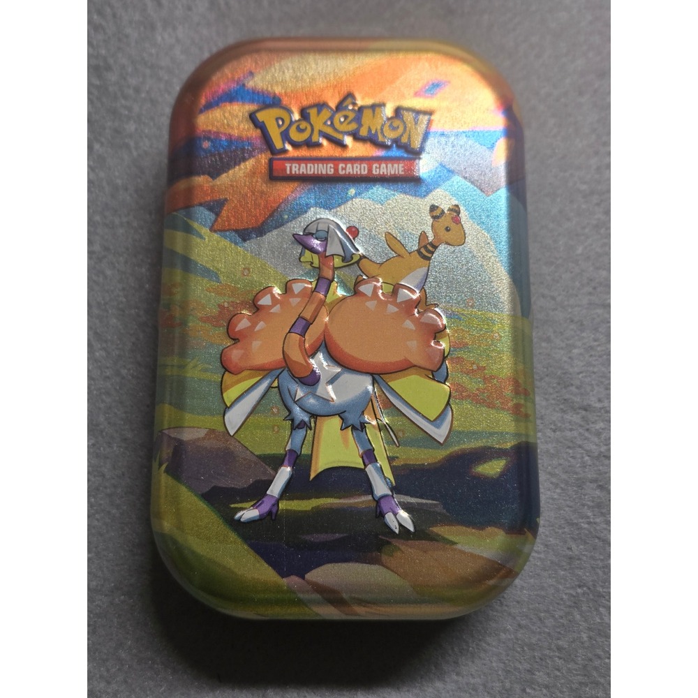 EMPTY Pokemon TCG Vibrant Paldea Mini Tin Espathra Ampharos Collectible Tin 2024